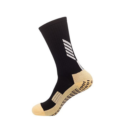 Anti Slip Football Soccer Socks for Men Teenage Kid Boys Sport  Grips Crew Socks Black White Blue High Quality